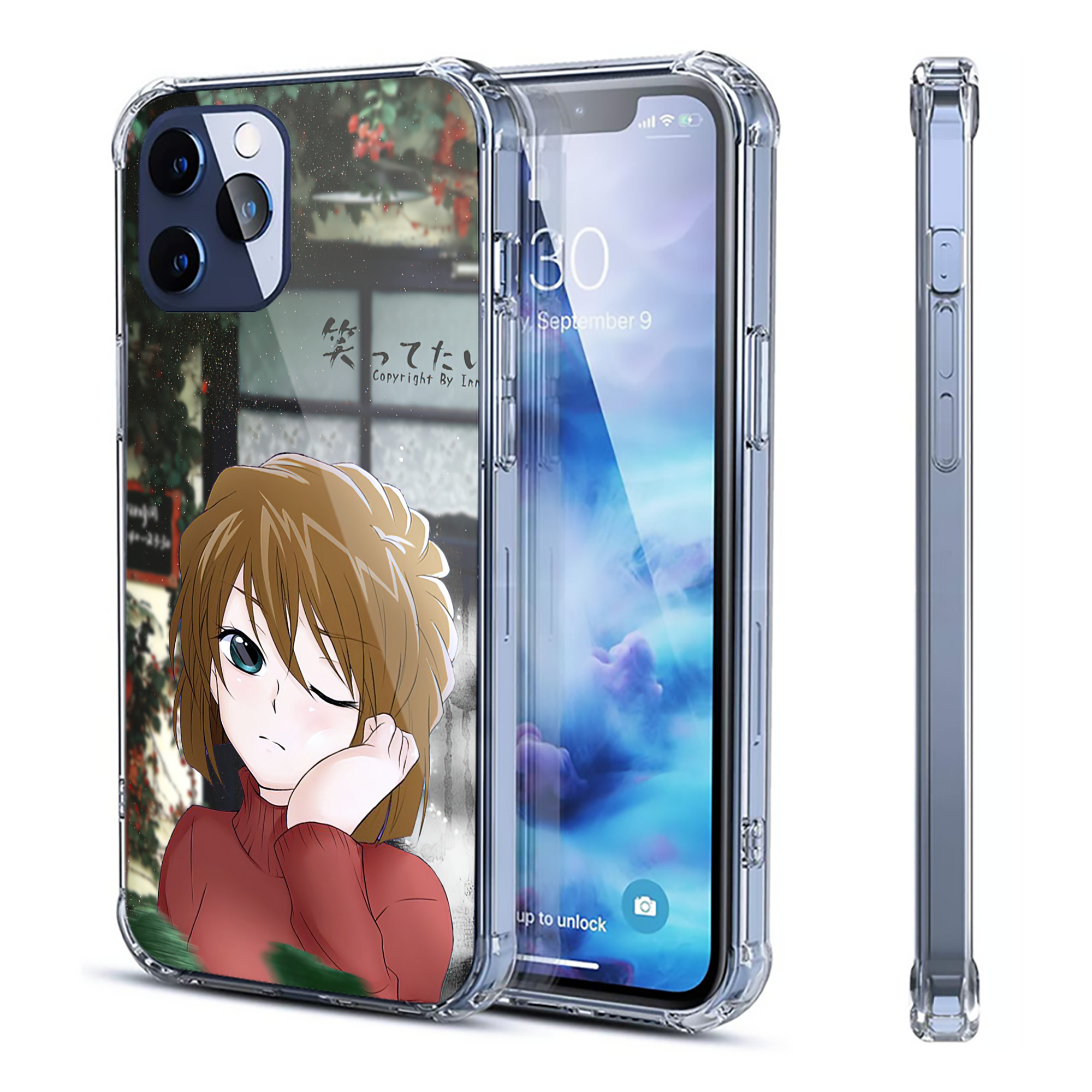 （画像用） 名探偵コナン Detective Conan 【iPhone 12シリーズ対応】透明スマホケース（クリアソフトケース）